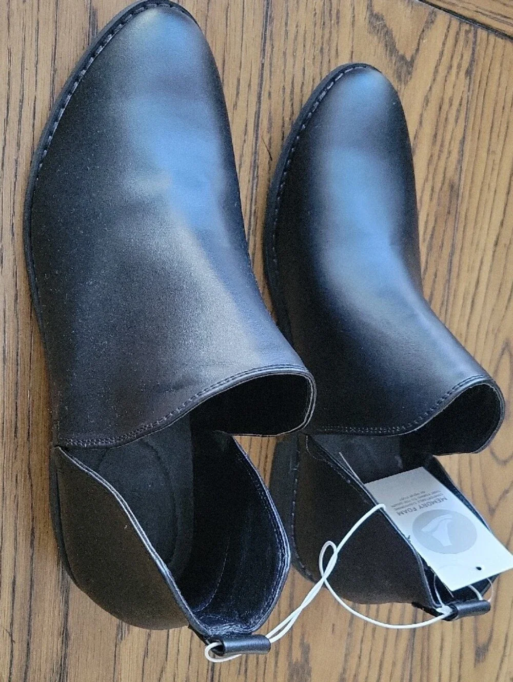Universal Thread Boots Womens 11 Nora V-Cut Casual Ankle Bootie Black Low Heels